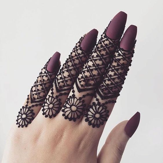 Finger Henna Designs